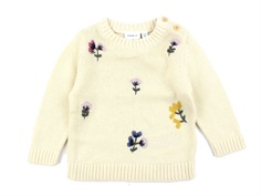 Name It buttercream knit embroidery